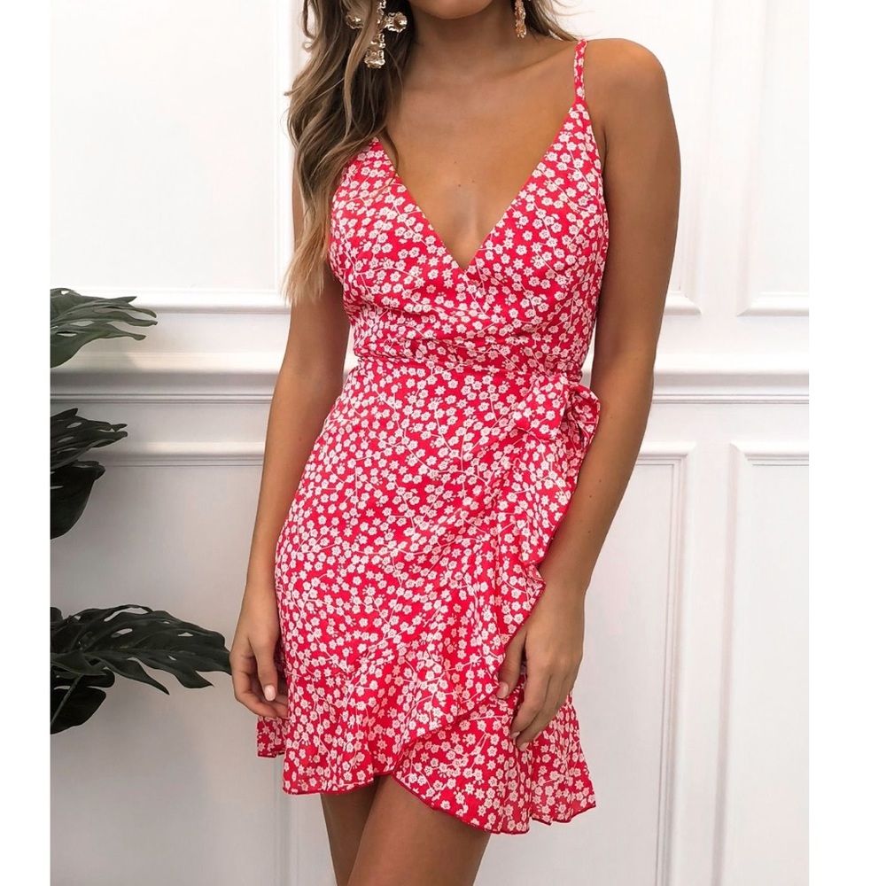 White Fox Boutique Yacht Club Mini Dress Red